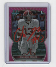 Malachi Moore Signed 2022 Bowman U 1st RC Pink Refractor Autographed PROOF