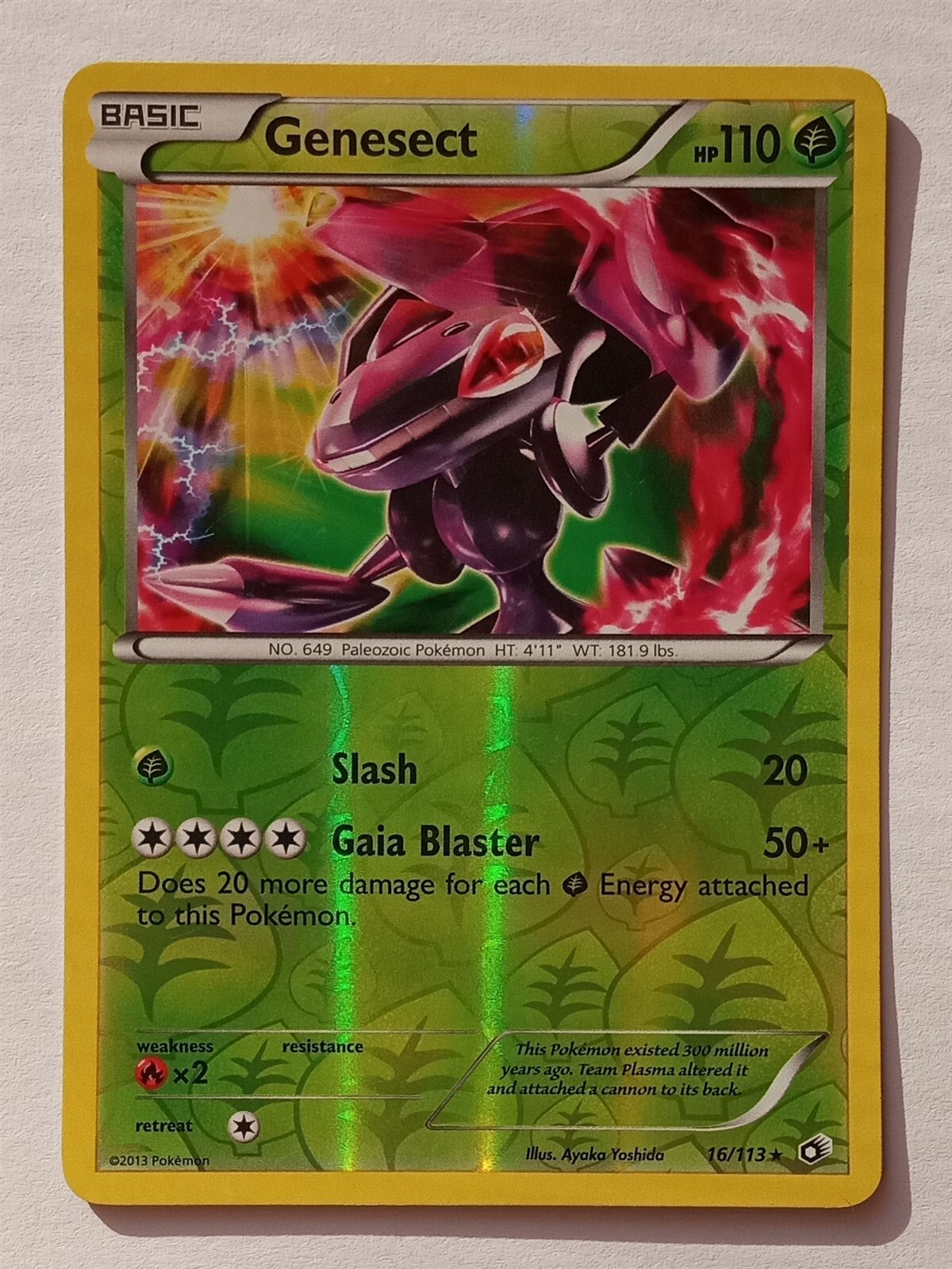 Pokemon - Genesect - Legendary Treasures 16/113 - Reverse Holo Rare - LP