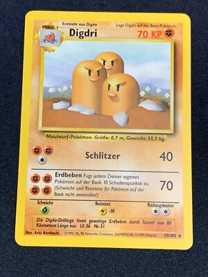 C347 POKEMON TCG NON-HOLO DMG GERMAN DIGDRI DUGTRIO 19 CARD | eBay