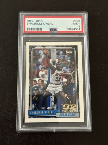 1992 Topps Shaquille O’Neal #362 Orlando Magic HOF RC Rookie PSA 9 Mint - Picture 1 of 2
