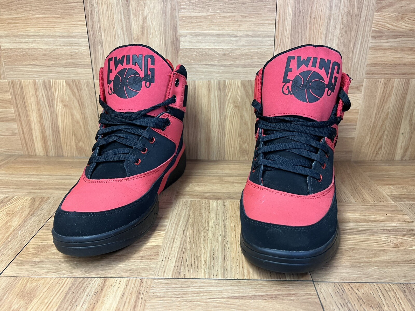 RARE🔥 Patrick Ewing Athletics 33 Hi Black Red Chili Pepper Shoes Sz 9.5 Men's image 5