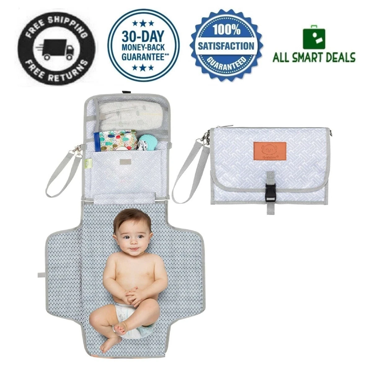 Cambiador De Bebe Portatil Plegable Estilo Bolso Para Llevar Articulos De  Bebe