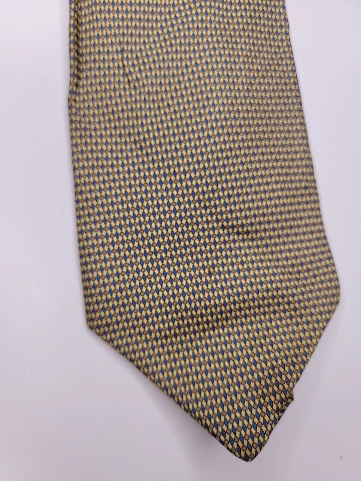 Corbata formal Brooks Brothers para hombre 56"Lx3,75"W beige/azul Foto 2 de 4