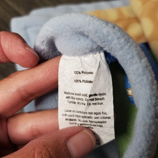 Manta de transporte Tiddliwinks azul bebé punto grande coche barco tren avión Foto 3 de 4