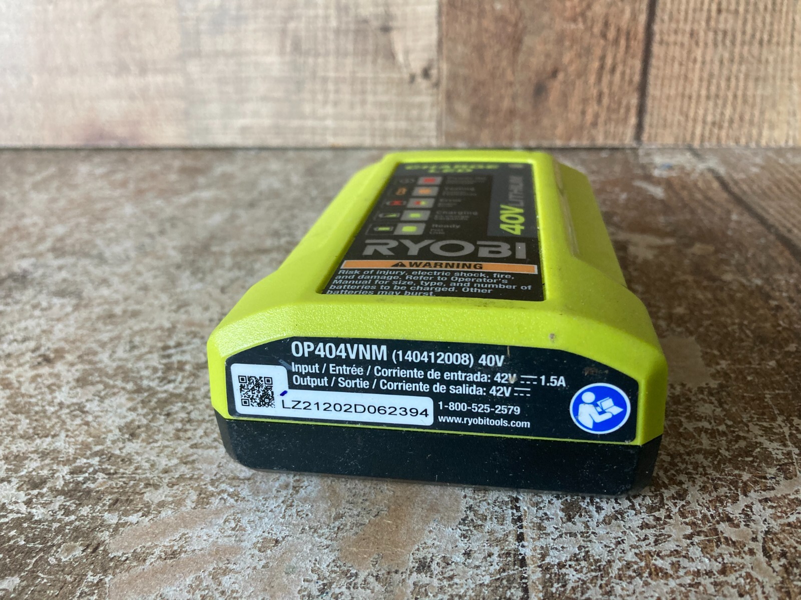 Ryobi 40V Battery Charger OP404VNM CHARGER ONLY NO CORD OP404 eBay