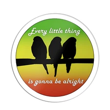 Bob marley Three Little Birds Sticker