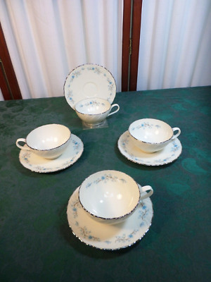8pc Beautiful Vintage Lenox Chanson Decorative Cups & Saucers-D 514