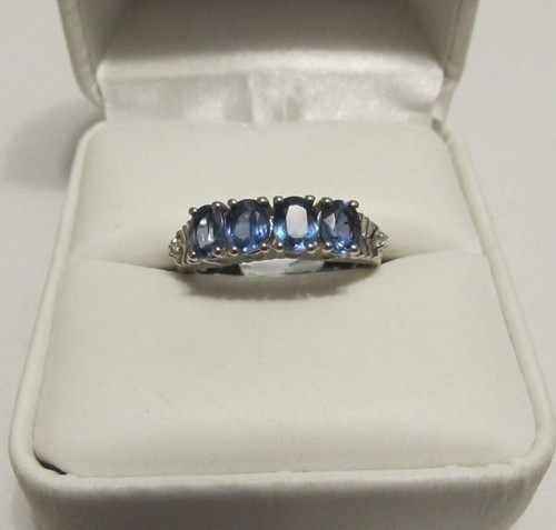 Size 7 Genuine Orissa Kyanite & White Zircon Sterling Silver Ring 1.72cts - Picture 11 of 11