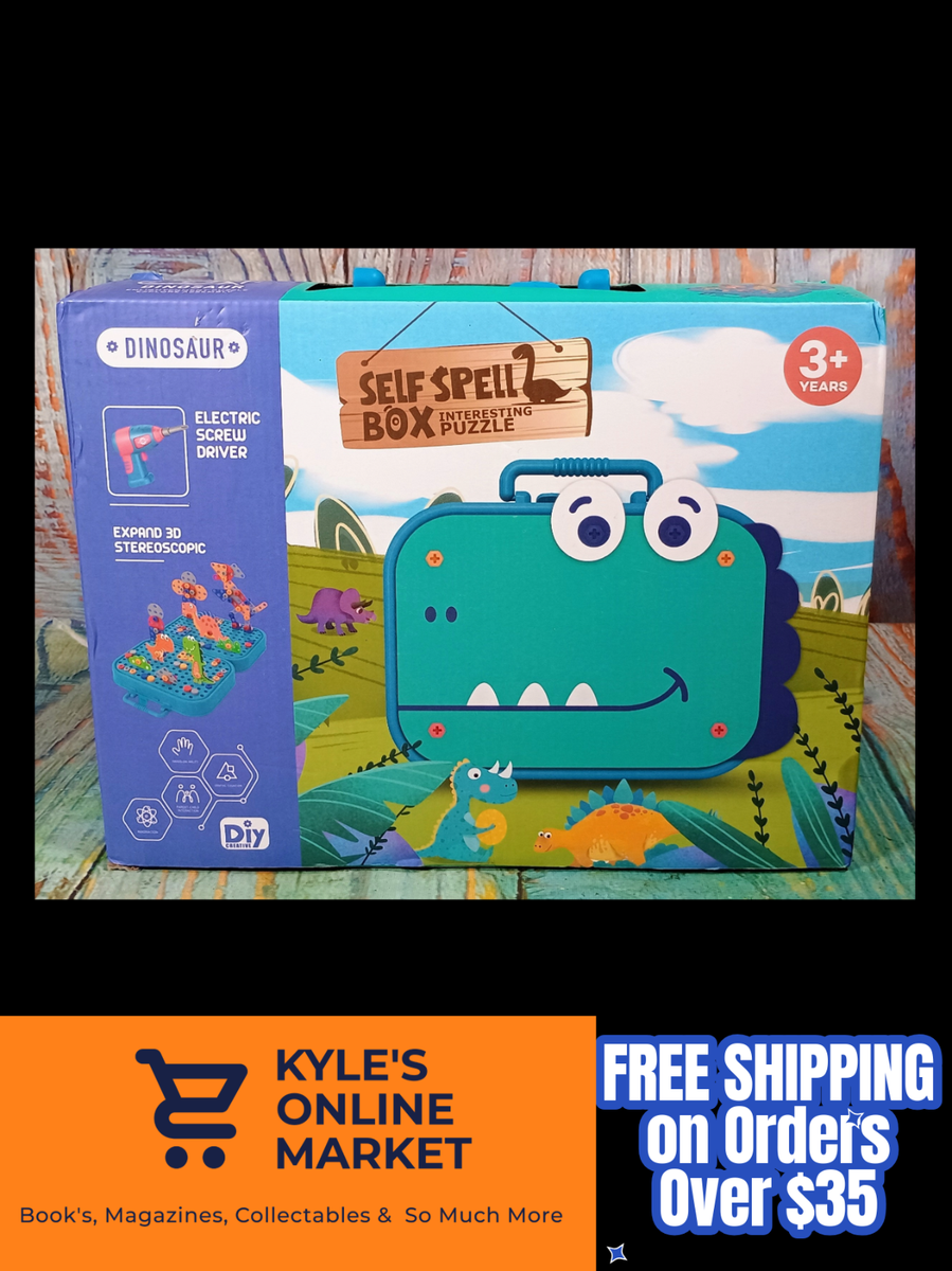 Dinosaur Self Spell Box Interesting Puzzle - NEW - Missing Handle
