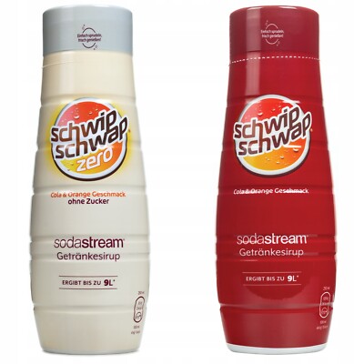 NEU Sodastream Schwip Schwap Sirup Zero Cola Orange 2x440ml zuckerfrei