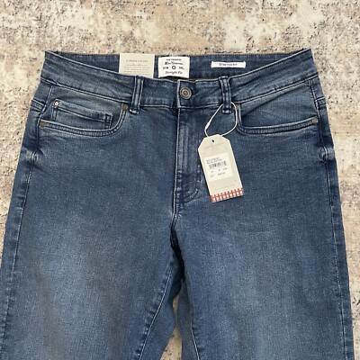 Ben Sherman Men Jeans Straight Fit Stretch Denim Blue Astor Med Wash 31x34  NEW