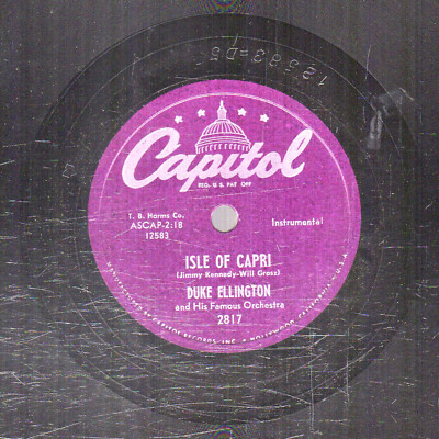 309j.  Duke Ellington Orch. - Isle of Capri & Band Call - Capitol 2817