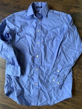 Chaps blue button Long Sleeve dress shirt boys sz 14
