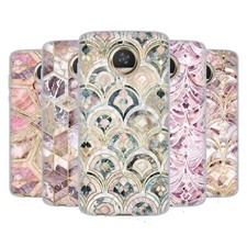 OFFICIAL MICKLYN LE FEUVRE MARBLE PATTERNS SOFT GEL CASE FOR MOTOROLA PHONES