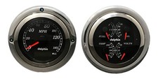 1937 1938 1939 Ford Car Quad Gps Gauge Dash Cluster Black