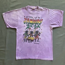 Vintage We Be Jammin T Shirt Mens Medium Purple Tie Dye Bahamas Travel 00z Y2k