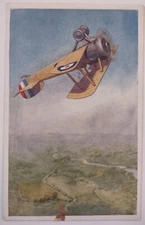 Vintage Postcard Handley Page Bi Plane Bomber Looping AA39