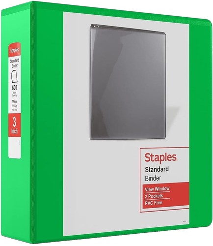 Staples 3-Ring D-Ring Zipper Binder with Carry Strap Card Collection Coupon  | eBay