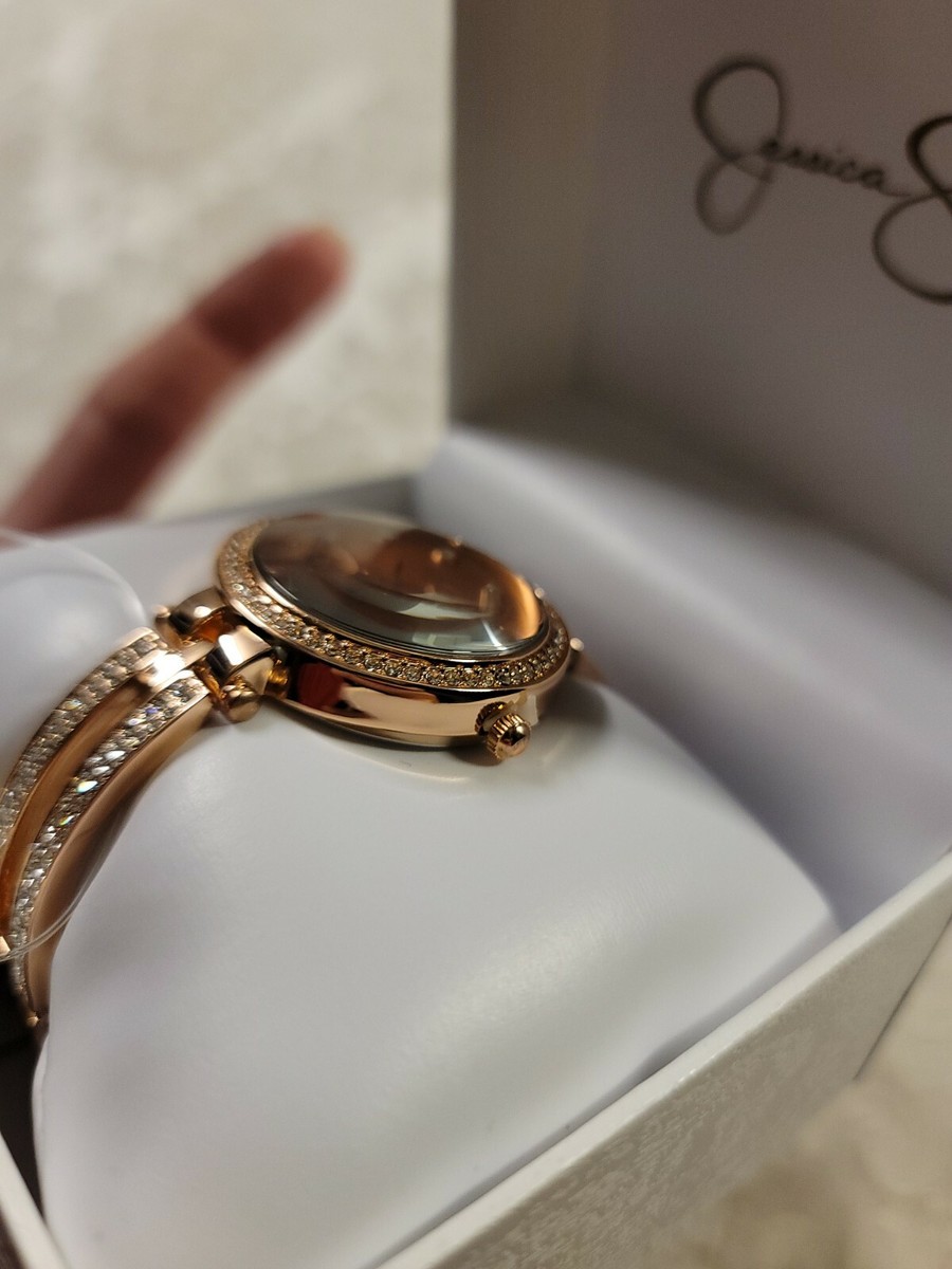 Jessica Simpson Rose Gold Color Rhinestone Bling Womens Watch Metal JSB0036RG Jessica Simpson Rose Gold Color Rhinestone Bling Womens  main image 2