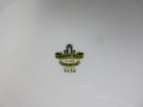 Sheraton Dinner Plates Harmony House China Sears Platinum Trim Magnolia flower 4 - Picture 6 of 6
