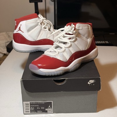 Air Jordan 11 Retro GS Cherry White Varsity Red Size 5.5Y w/ Box