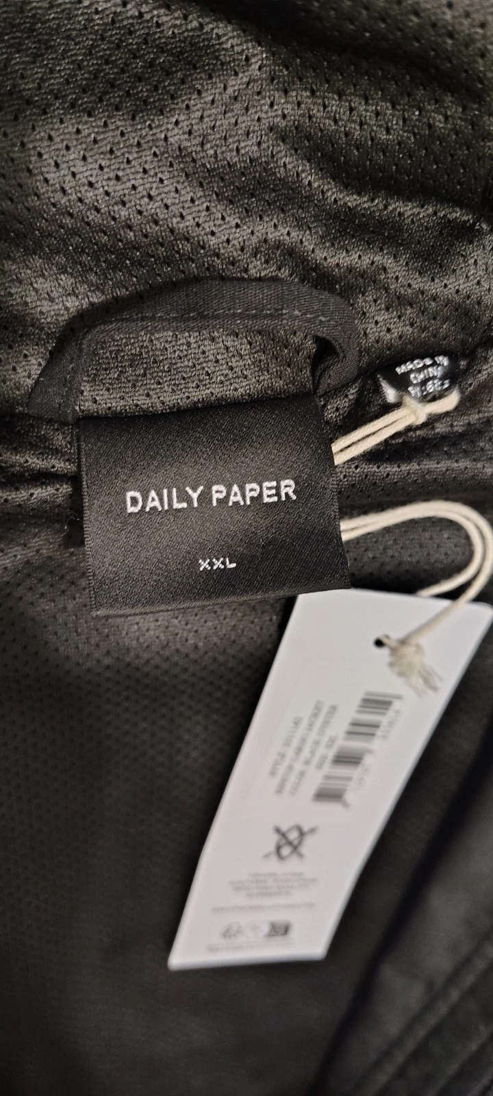 $200 NWT XXL Daily Paper Ripstop Cargo Track Jacket Mens Black Oyster Gorpcore - product detail image 5