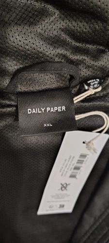 $200 NWT XXL Daily Paper Ripstop Cargo Track Jacket Mens Black Oyster Gorpcore image 5
