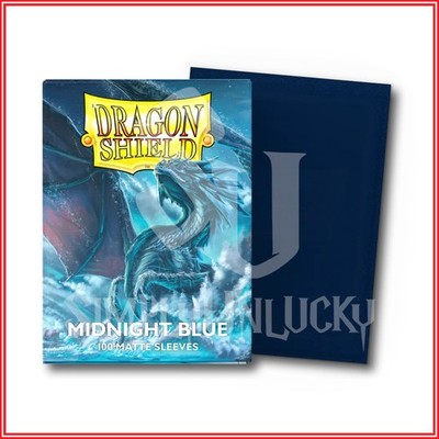 Midnight Blue 100 Matte Dragon Shield Sleeves Standard Size for Pokemon MTG