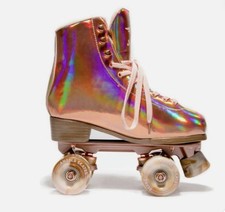 New Angels Skates Angel Dust Holographic Rose Women's/Girls Roller Skates Size 1