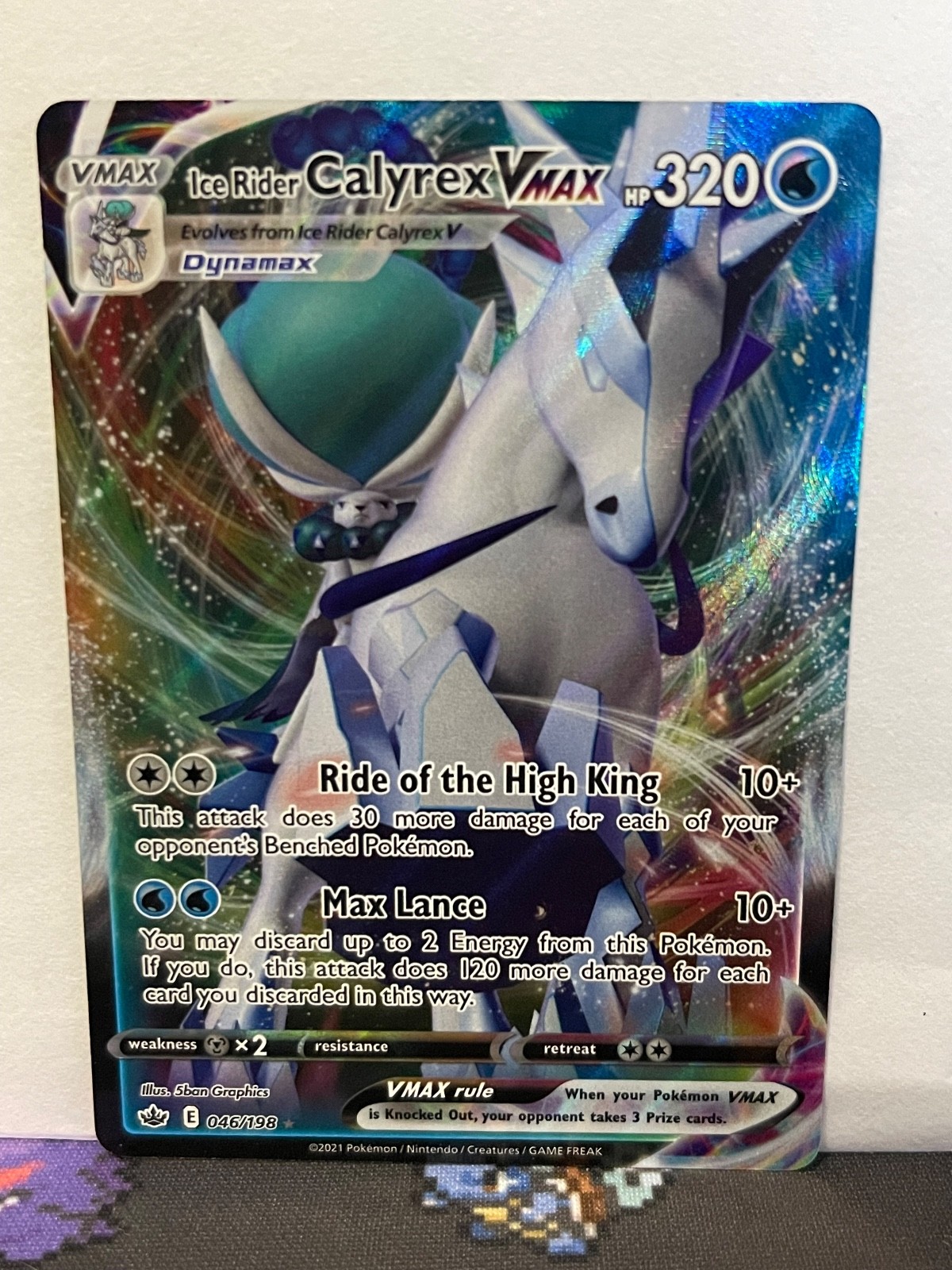 Ice Rider Calyrex VMAX 046/198 Pokémon Chilling Reign NM