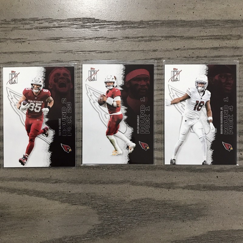 Arizona Cardinals 3‑Card Lot – Marvin Harrison Jr., Kyler Murray,  McBride – NFL