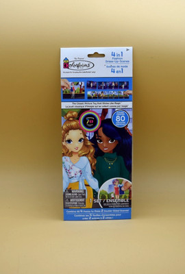 NEW Colorforms 4 in 1 Fashion DRESS UP Scenes Set with over 80 colorforms