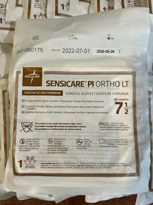 30 Pairs Of Sensicare Surgical Gloves PI ORTHO LT Size 7.5 Expired