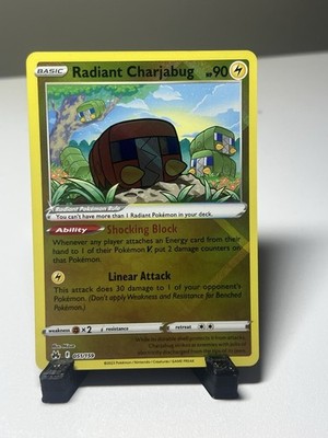 Pokemon Radiant Charjabug 051/159 Mint SWSH Crown Zenith 2023 Shiny Rare