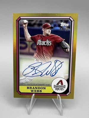 2025 Topps Archives - Brandon Webb - GOLD AUTO /50 -  #87BBA-BW Diamondbacks