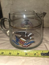 Vintage Bicentennial 6 Whiskey Glasses And Pitcher Set