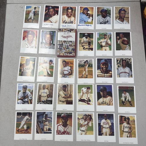 Negro League Fine Arts Card Set 29 Postcard 3 Signed M Irvin W Fields A Vazquez