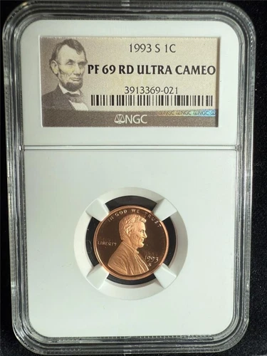 1993 S LINCOLN CENT PROOF 1C PF69 RD ULTRA CAMEO NGC UCAM DCAM PR69 SKU 3749