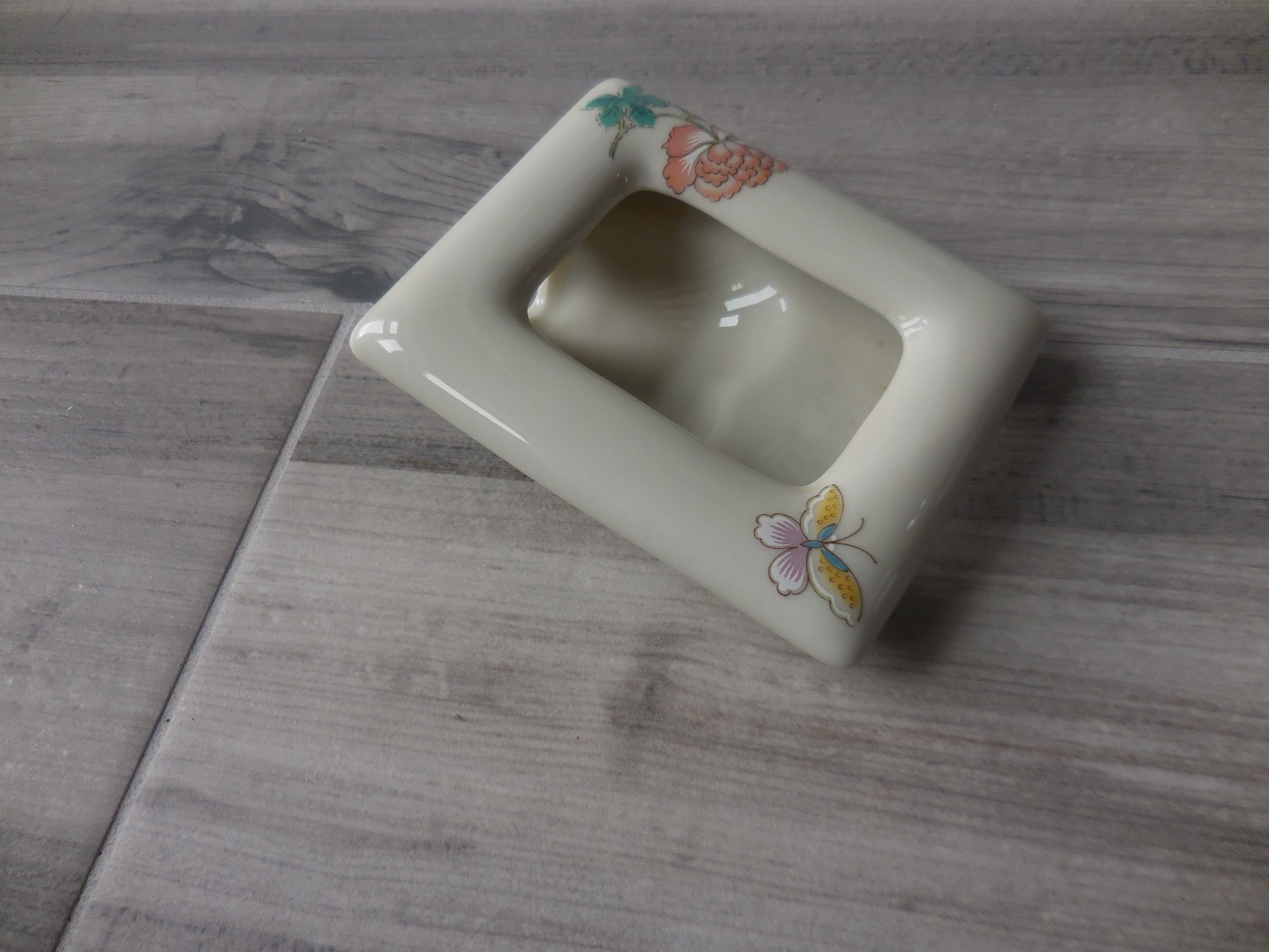 Cho Cho Takahashi Small Mini-Photo Frame Hand Painted Porcelain 3.75 X 3 in.