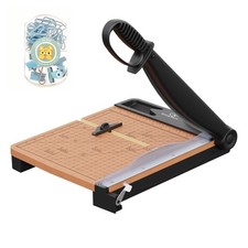 12 Inch Heavy Duty Paper Cutter, Wood Guillotine Paper Cutter  Paper Trimmer...