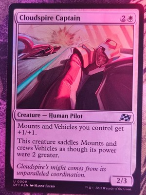 Cloudspire Captain 9 Uncommon Aetherdrift Magic: The Gathering Foil LP