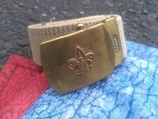 Boy Scouts of America Belt Brass Buckle USA 30 inch