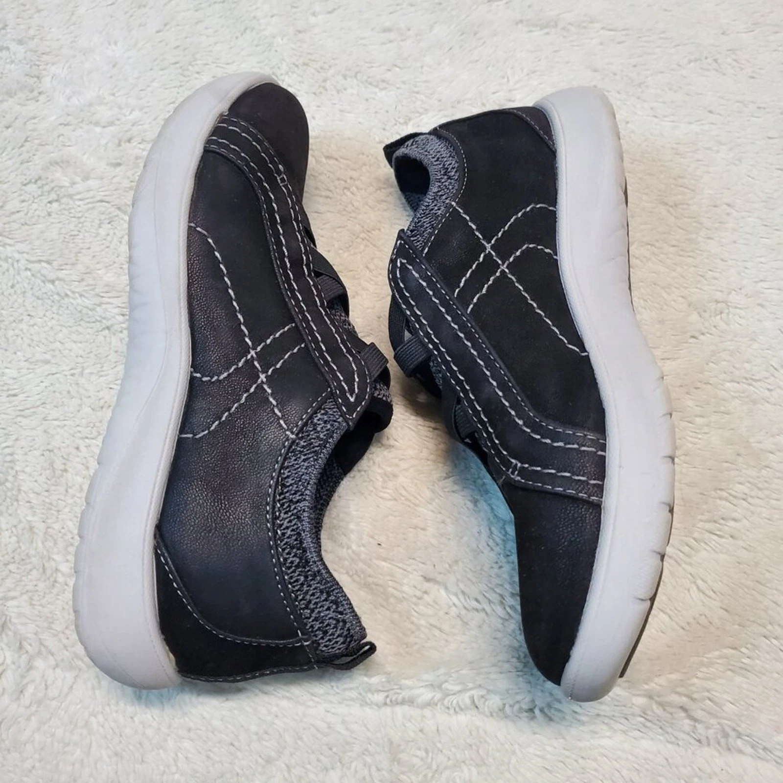 Scarpe mocassino Clarks Adella Trade slip on nere comode tutti i giorni preppy donna 5