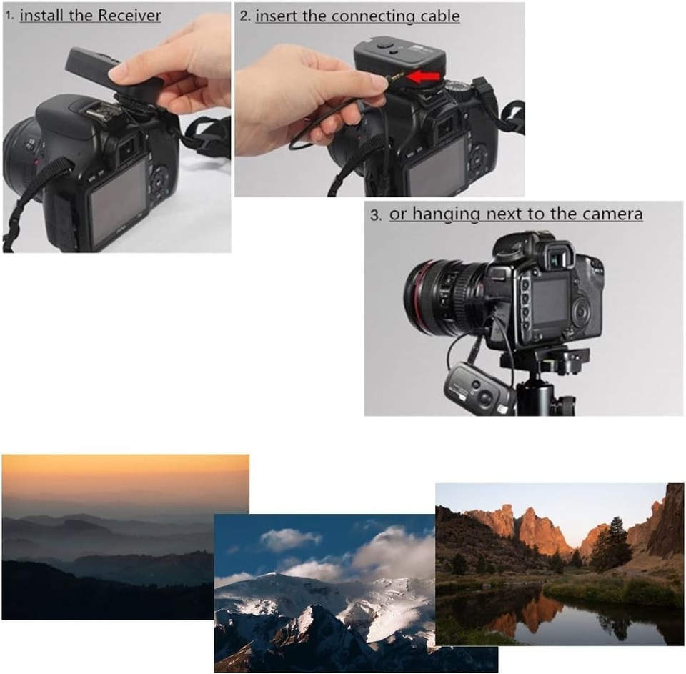 Pixel RW221-E3 Camera Remote Shutter Release Wireless Radio Control ...