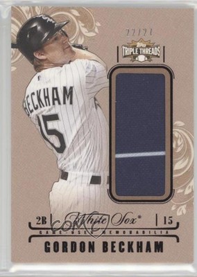 2014 Triple Threads Unity Single Jumbo Relics Sepia 22/27 Gordon Beckham 0aa