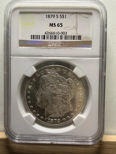 1879-S Morgan Silver Dollar NGC MS65 Gem BU San Francisco Mint