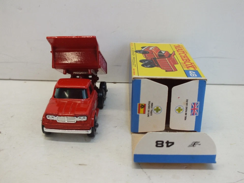 LESNEY MATCHBOX NO48 DODGE TIPPER TRUCK EXCELLENT BOXED (L554) - Image 3 of 4