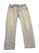 Vintage Levis 505 Red Tab Jeans Denim Light Wash Regular Fit 36x30 USA Made 90s