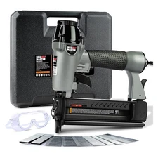 NEU Master Pneumatic Brad Nailer 2 in 1 Nail Gun Staple Gun with Carrying Case
