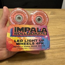 Impala Pink Roller Skates 4 Wheels Quad LED Light Up NEW